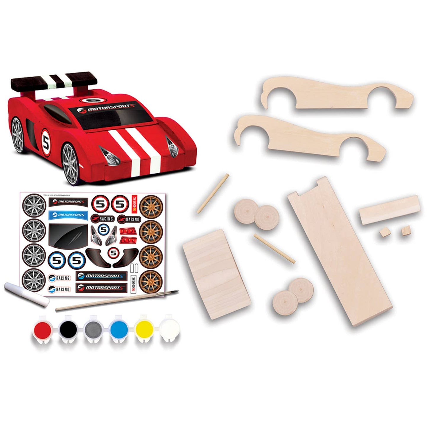 Race Car Build & Paint Kit