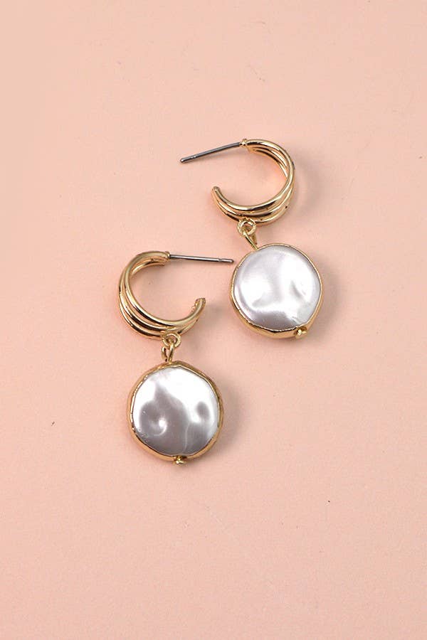 BOUCLES D'OREILLES GOUTTES EN FEUILLE D'OR | 10E2110807