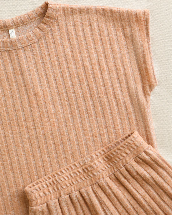 Cozy Rib Knit Set - Grapefruit