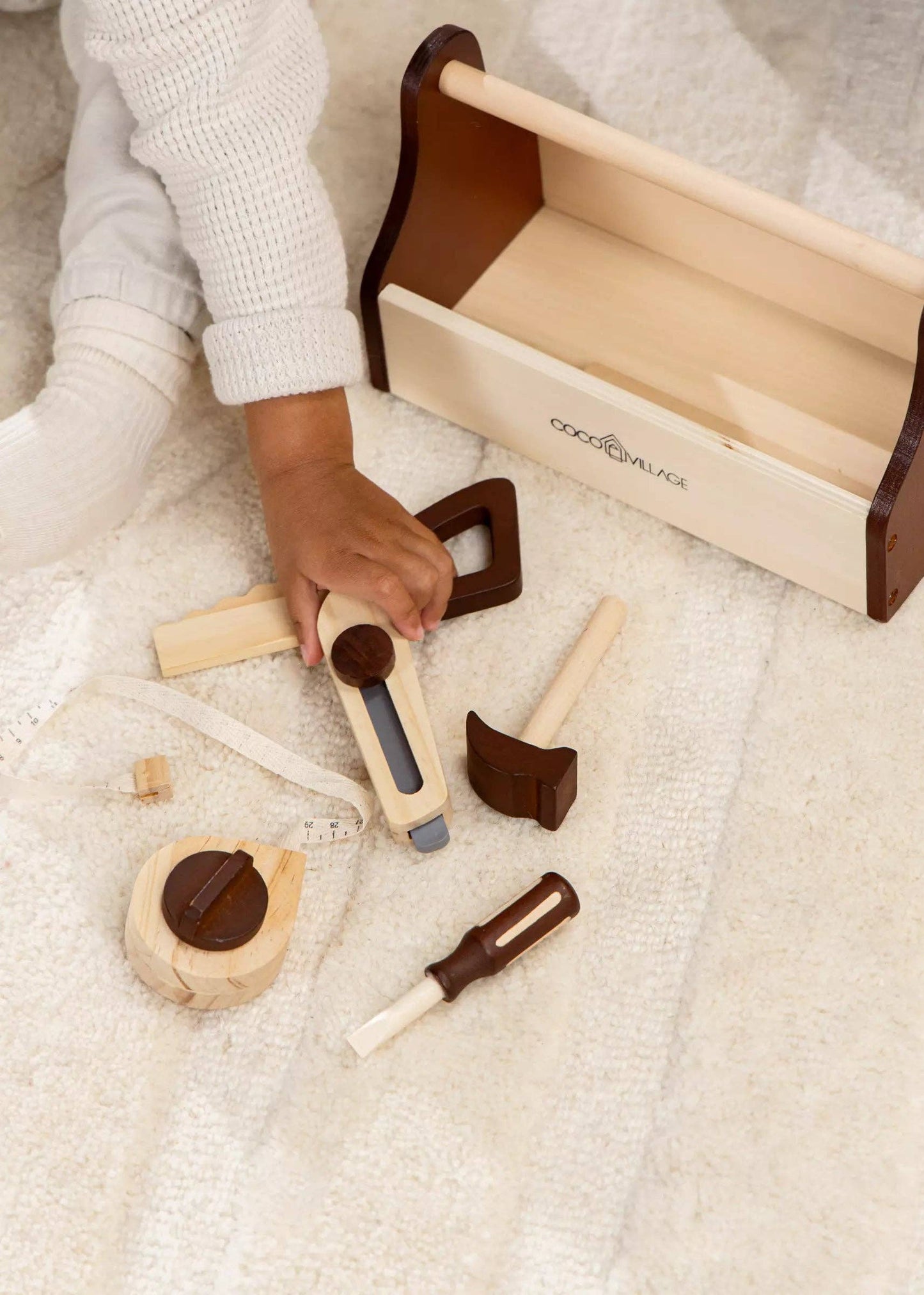 Coffret d'outils en bois