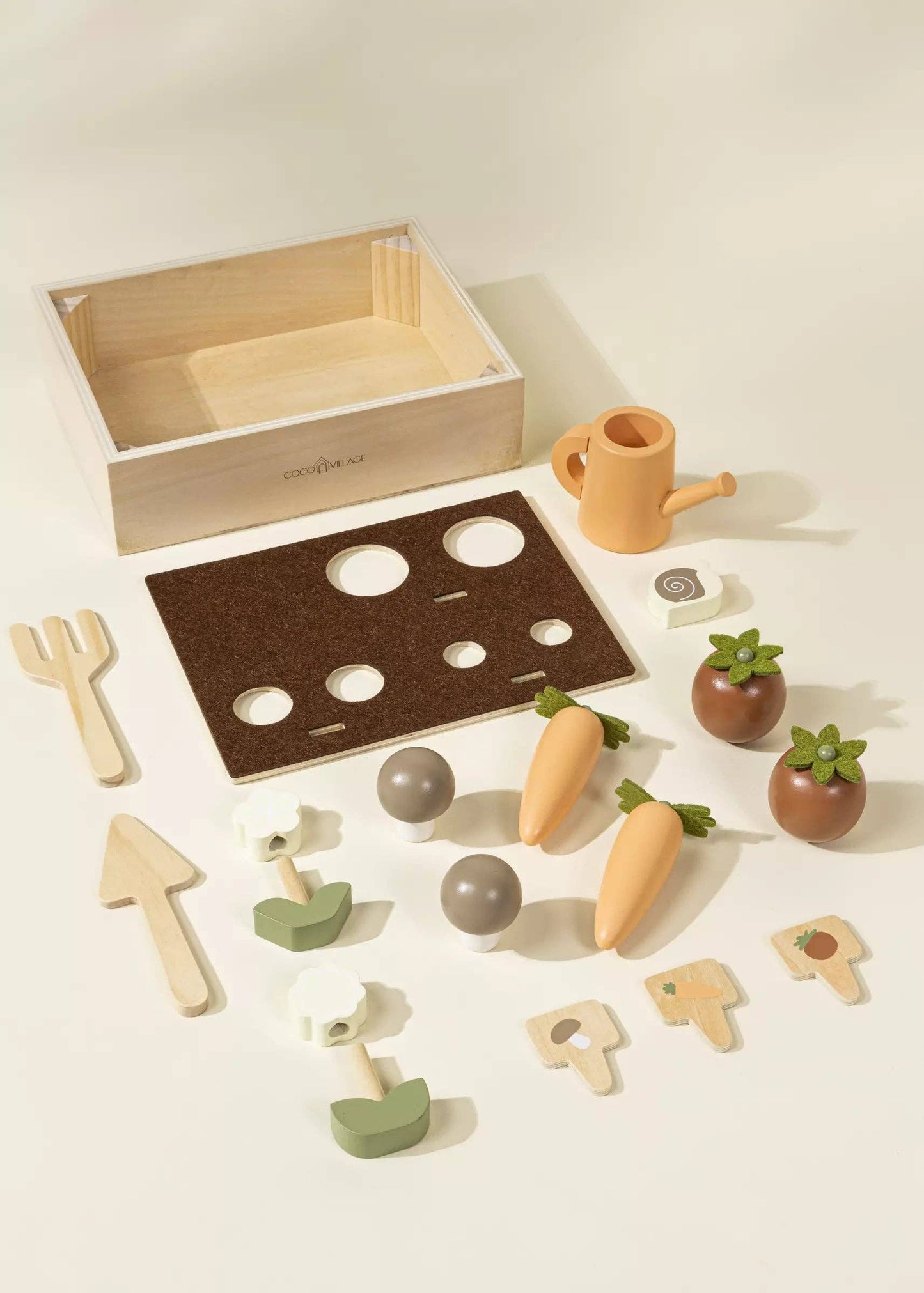 Ensemble de jeu et accessoires de jardinage en bois