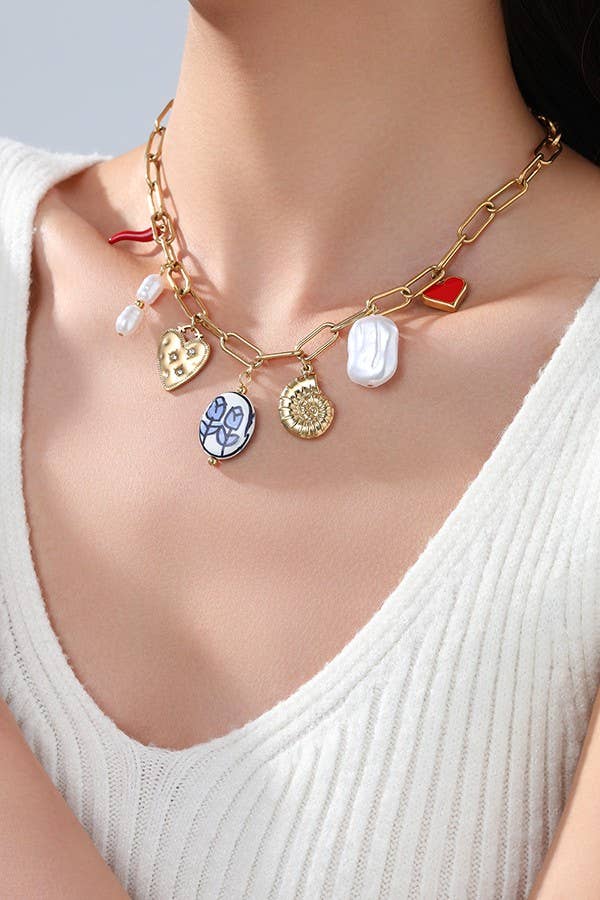 COLLAR CON DIJE DE ACERO INOXIDABLE SIN DESLUSTRACIÓN | 40NK373