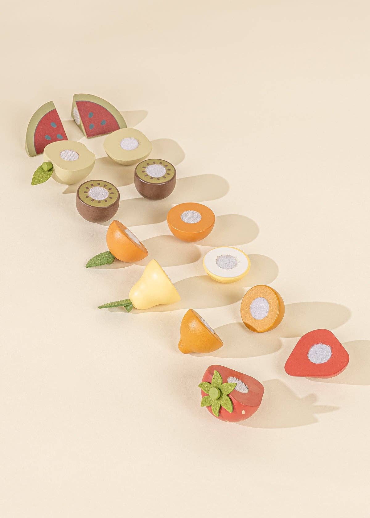 Coffret de jeu de fruits en bois