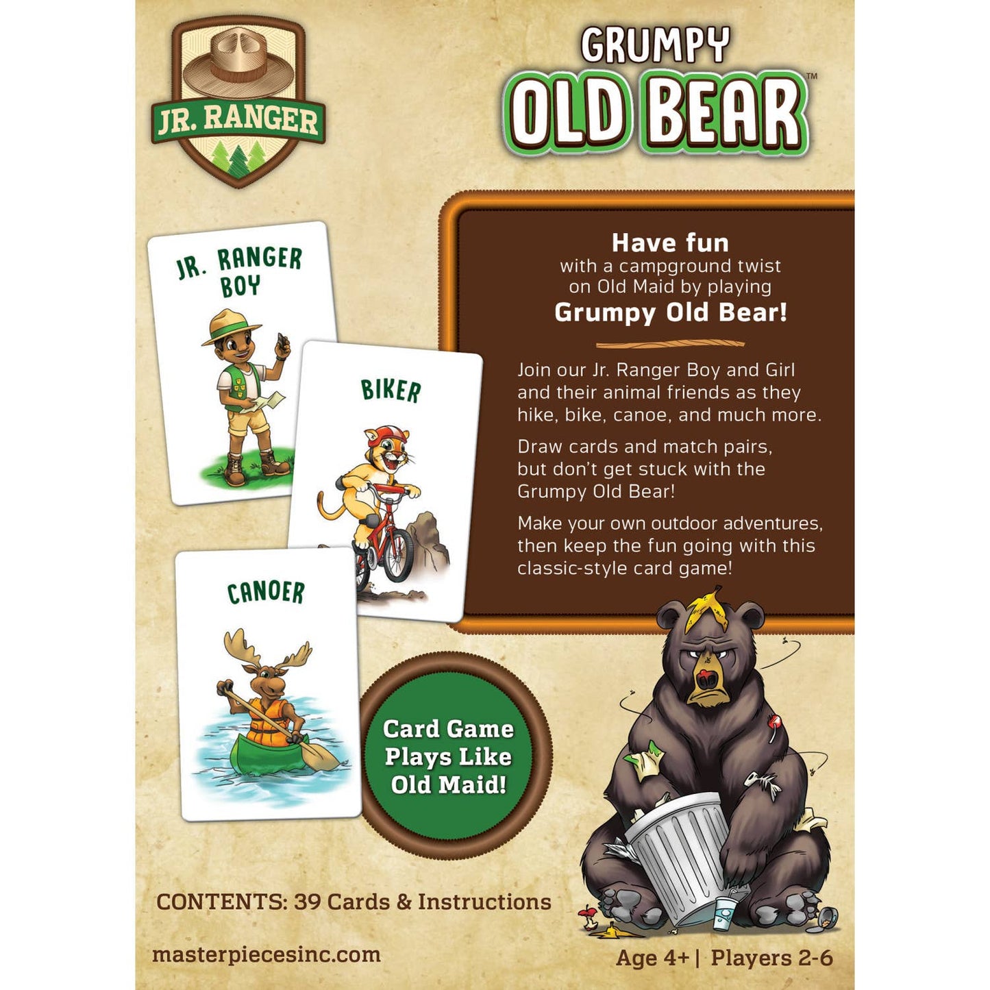 Juego de cartas del oso gruñón de Jr. Ranger