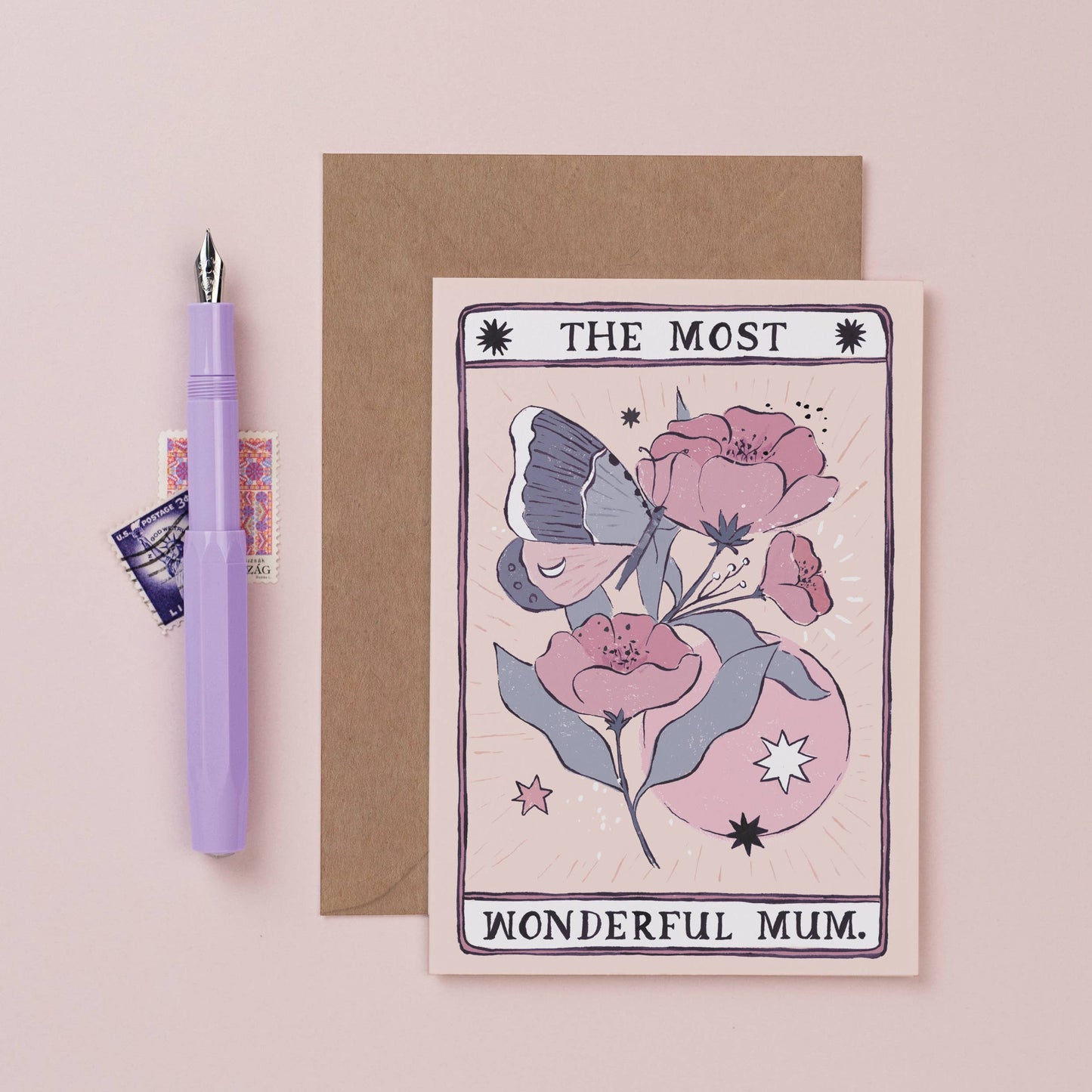 Tarot Flower Mum Card | Mother's Day Card | Female Cards