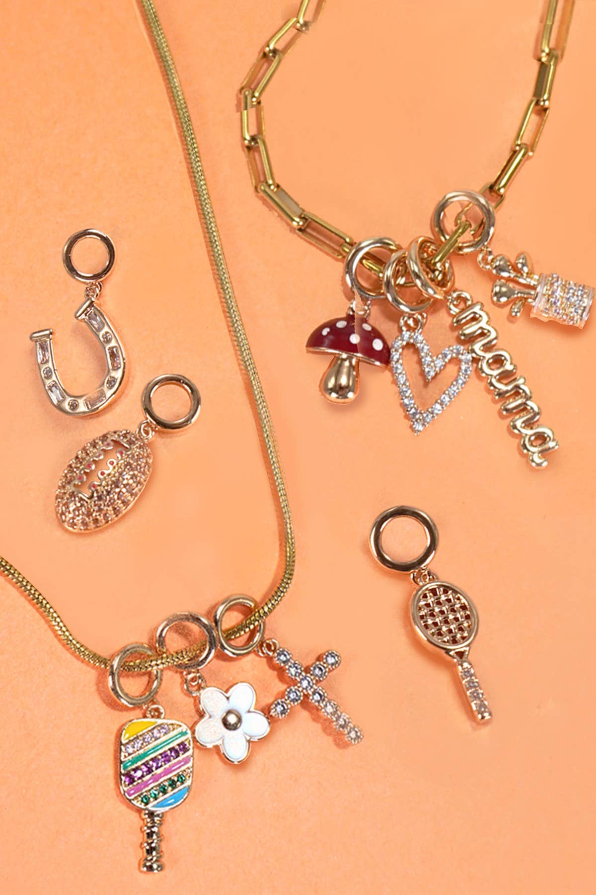 CHARMS EN GRUPO - CHARMS DE ACERO TITANIO O LATÓN | 40CM100