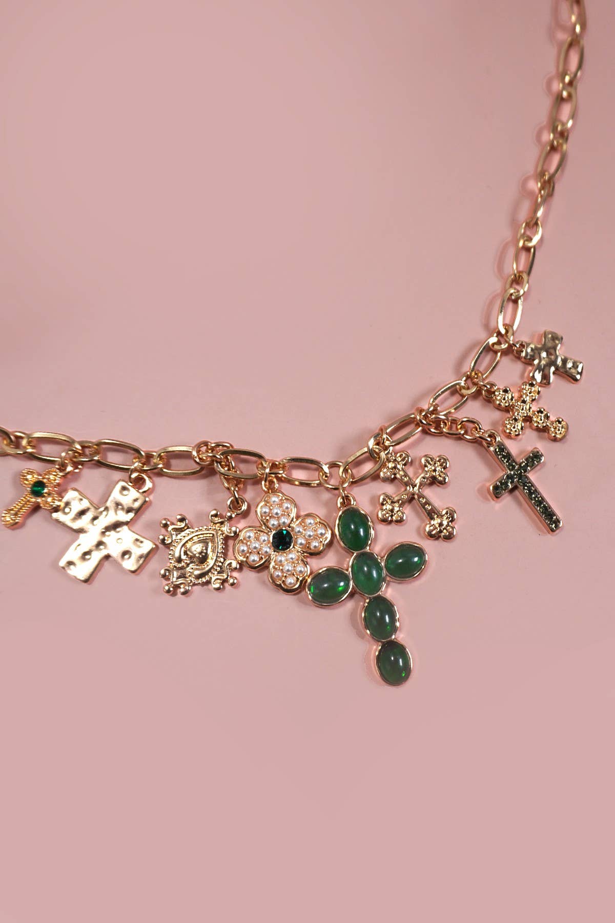 COLLAR CON DIJES - COLLAR CON DIJES DE CRUZ MÚLTIPLE | 80N1290