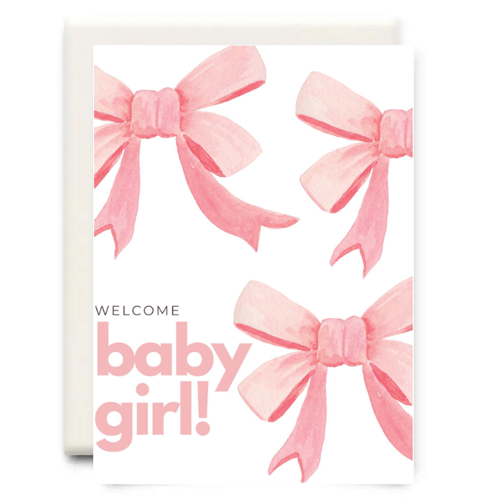 Welcome Baby Girl | New Baby Greeting Card