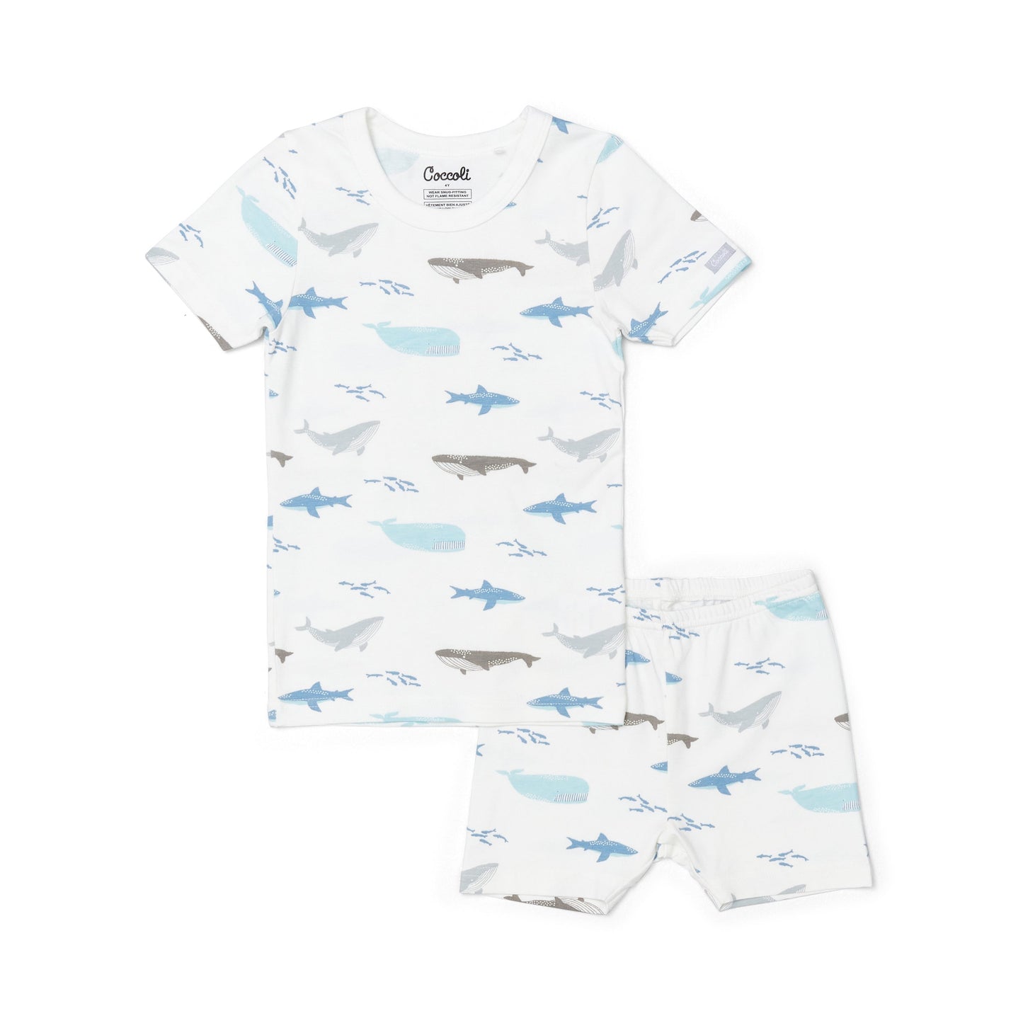 OCEAN LIFE ON CREAM / SS COTTON-MODAL PYJAMA