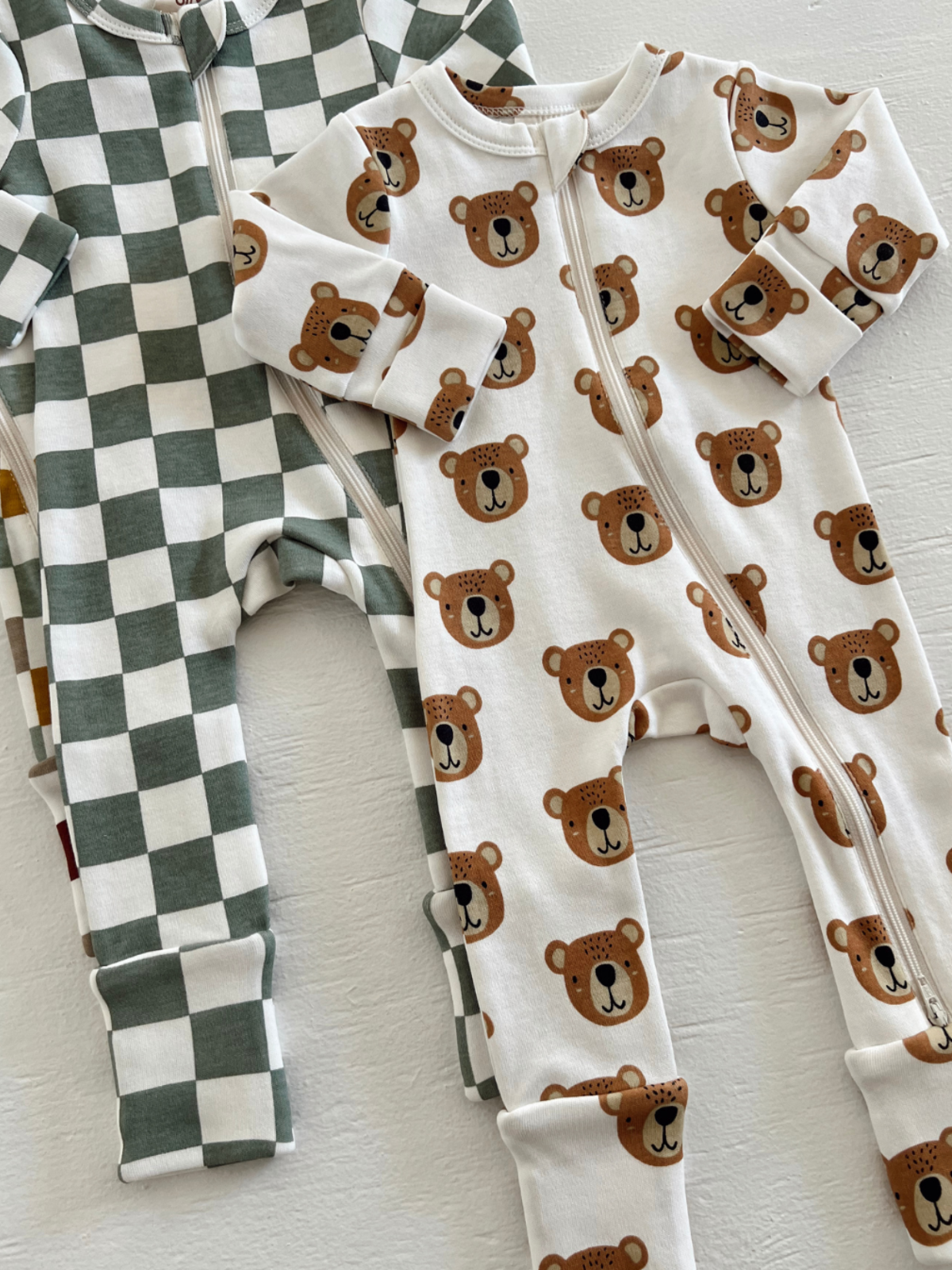 Bébé Ours / Barboteuse zippée à double sens en matière biologique (Bébé - Enfant)