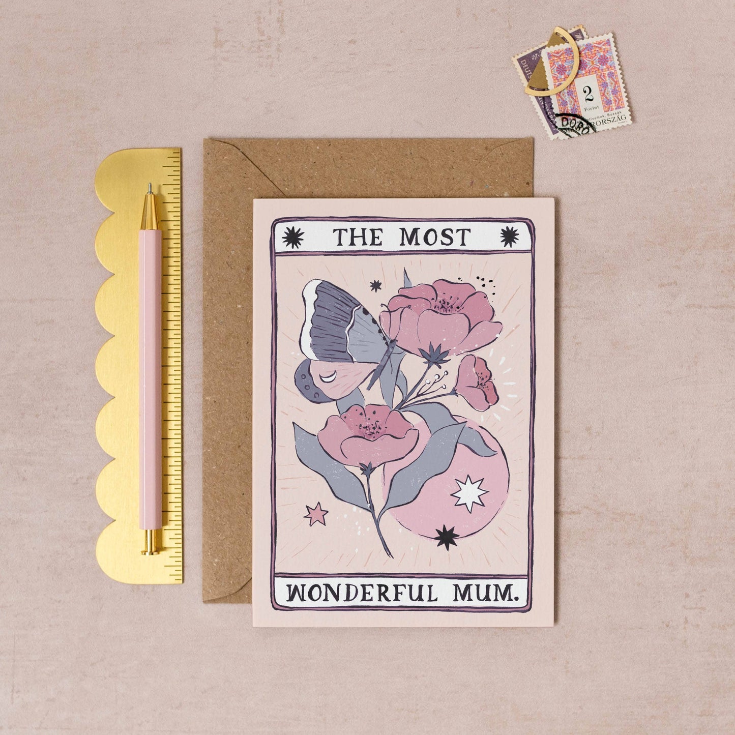 Tarot Flower Mum Card | Mother's Day Card | Female Cards