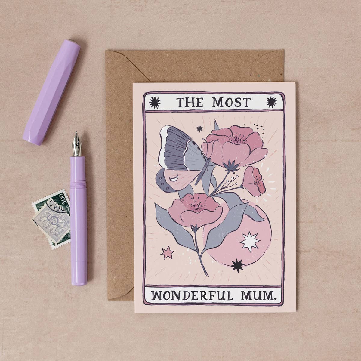Tarot Flower Mum Card | Mother's Day Card | Female Cards
