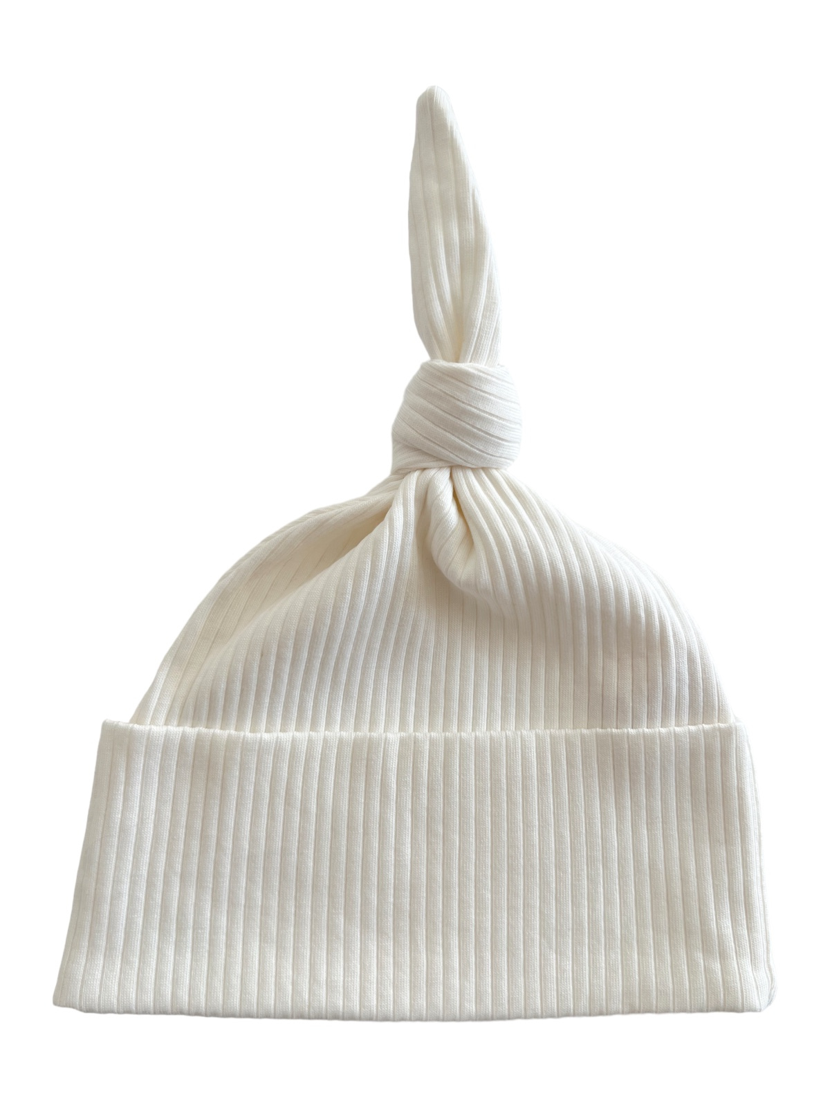 Bonnet côtelé ivoire / bio (bébé - enfant)