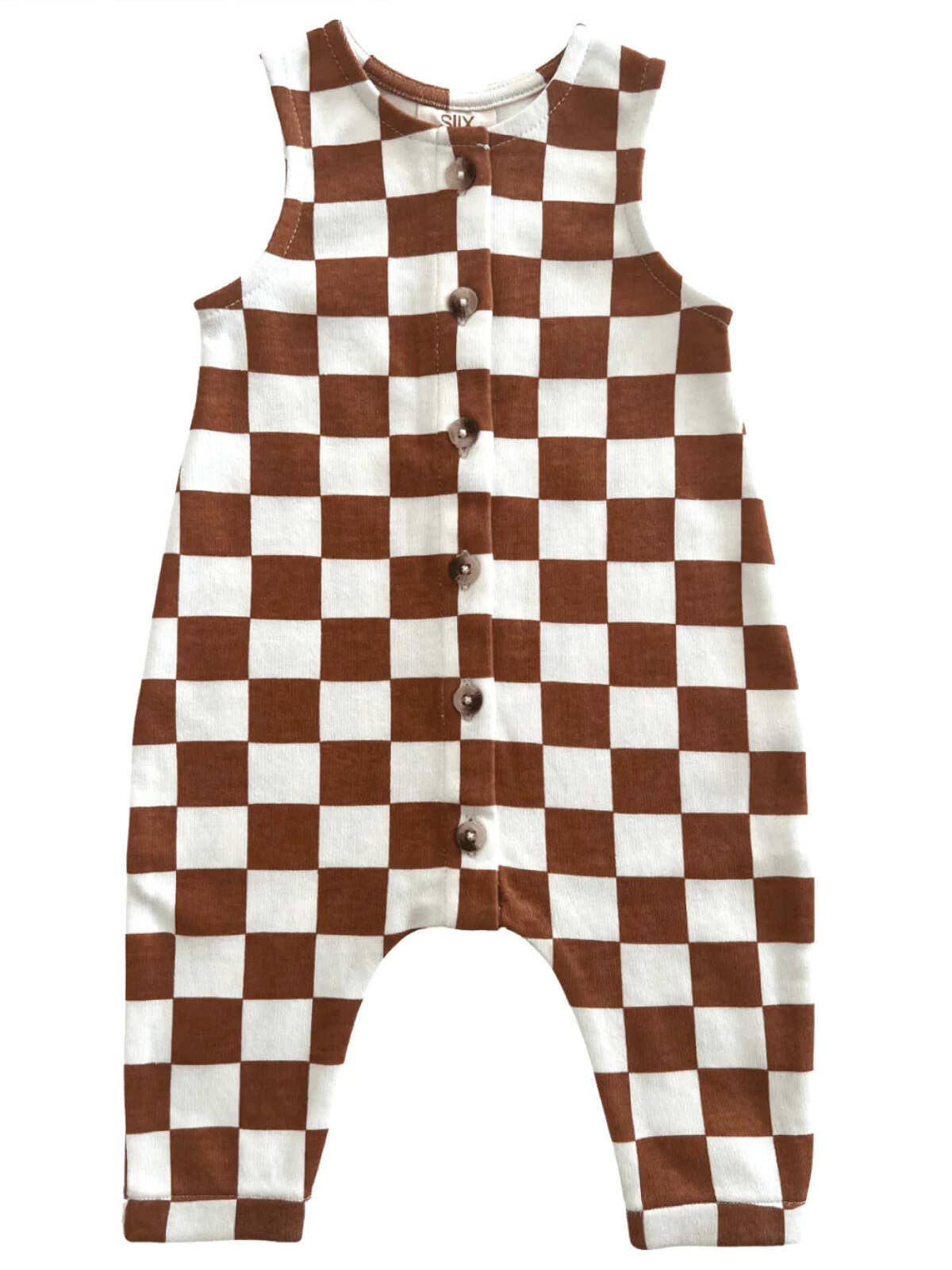Stracciatella Checkerboard / Organic Bay Jumpsuit (Baby)