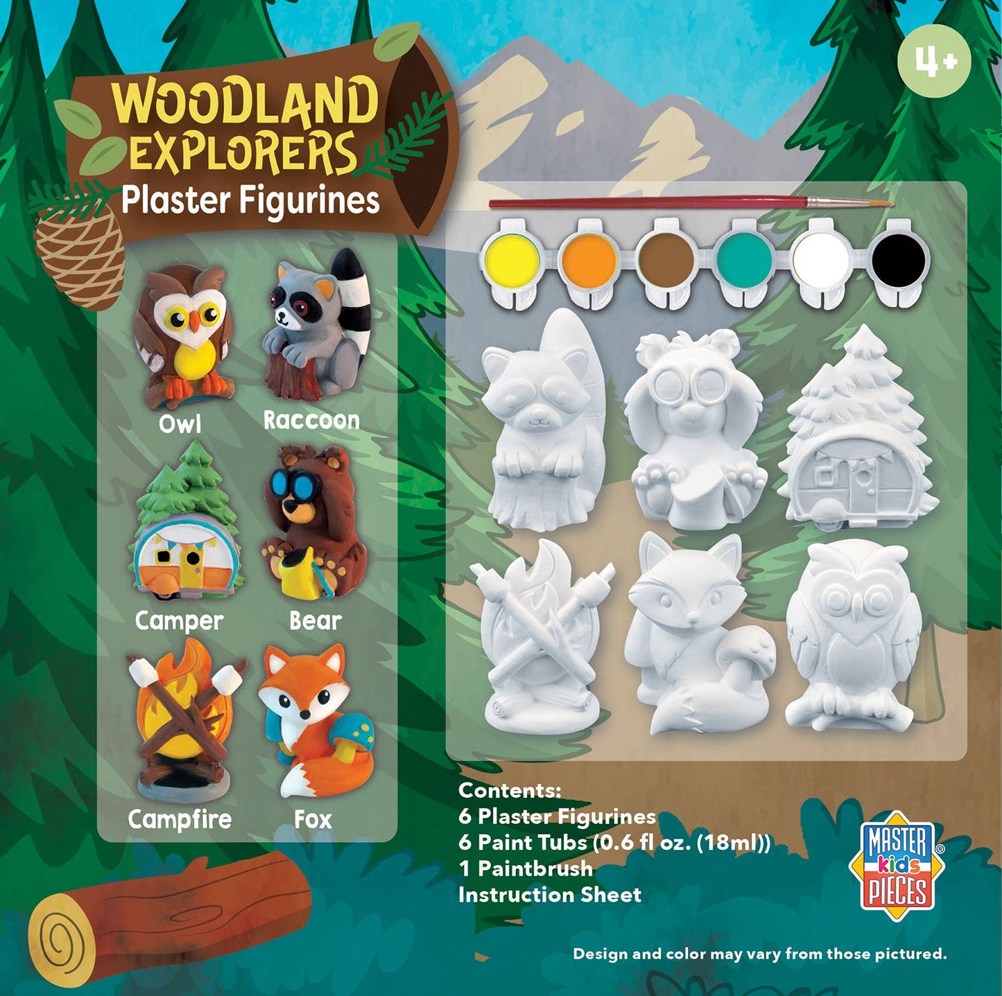 Woodland Explorers - Juego de pintura para figuras de yeso