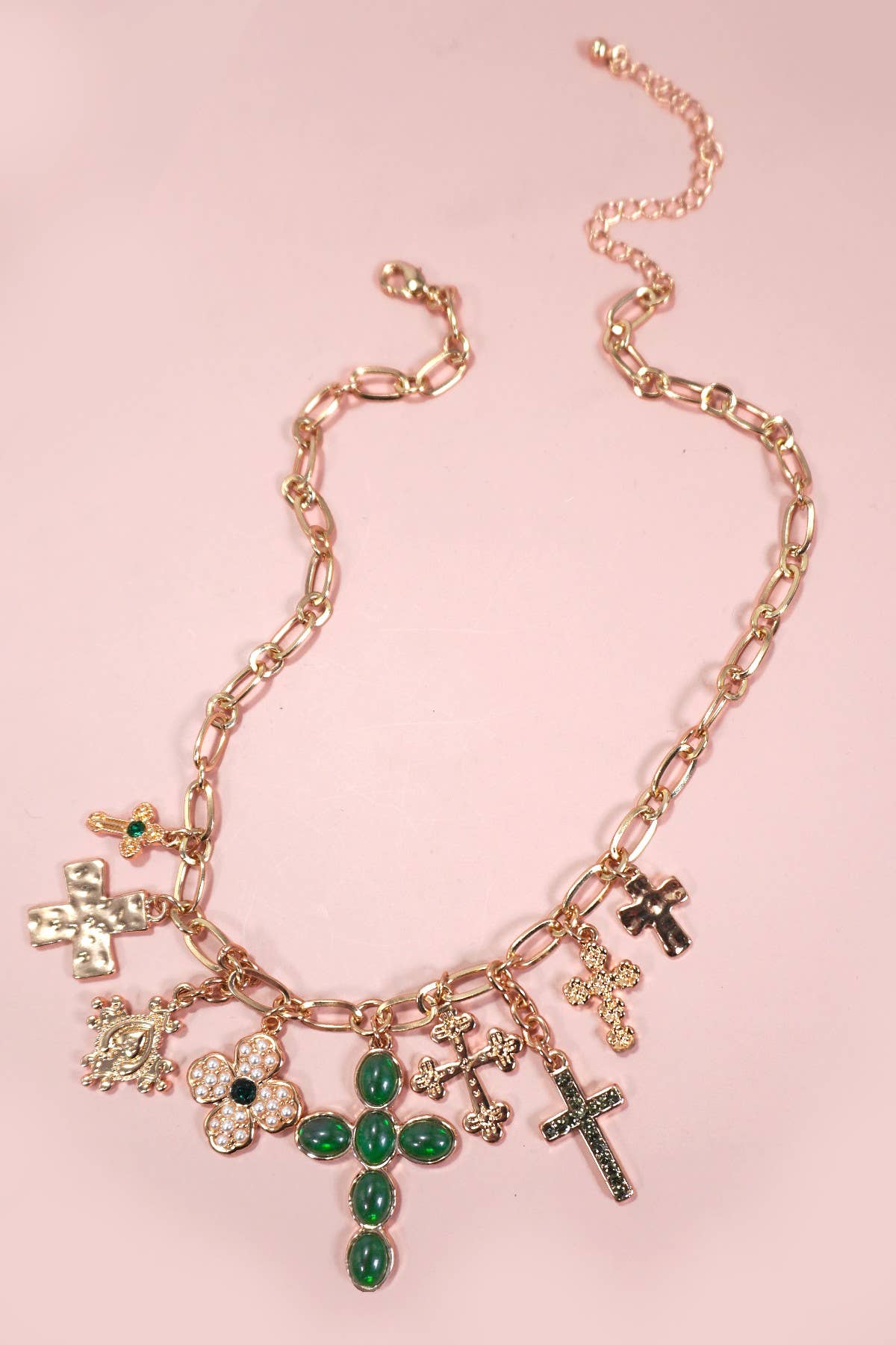 COLLAR CON DIJES - COLLAR CON DIJES DE CRUZ MÚLTIPLE | 80N1290