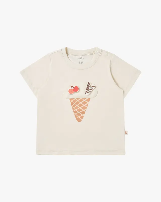 Quick Dry Cooling Cotton Raglan Short Sleeve Tee- Icecream