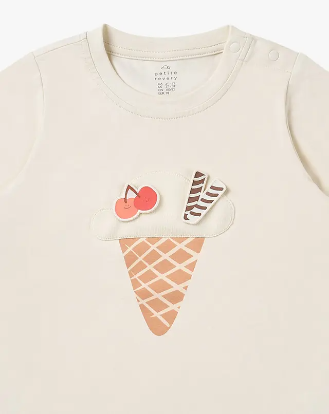 Quick Dry Cooling Cotton Raglan Short Sleeve Tee- Icecream