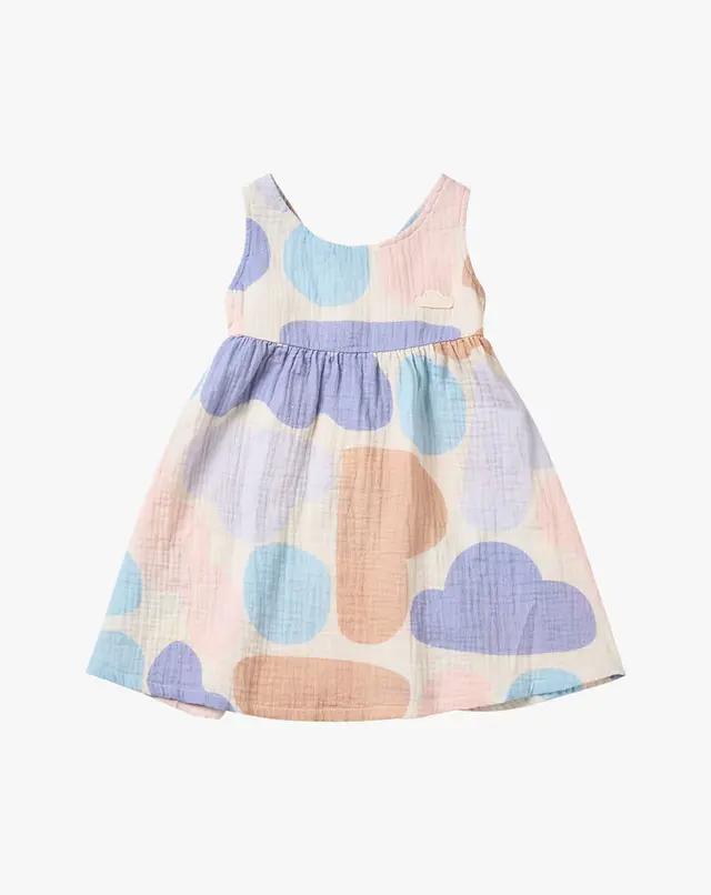 Wrinkled Muslin Dress- Cloudy Seashells