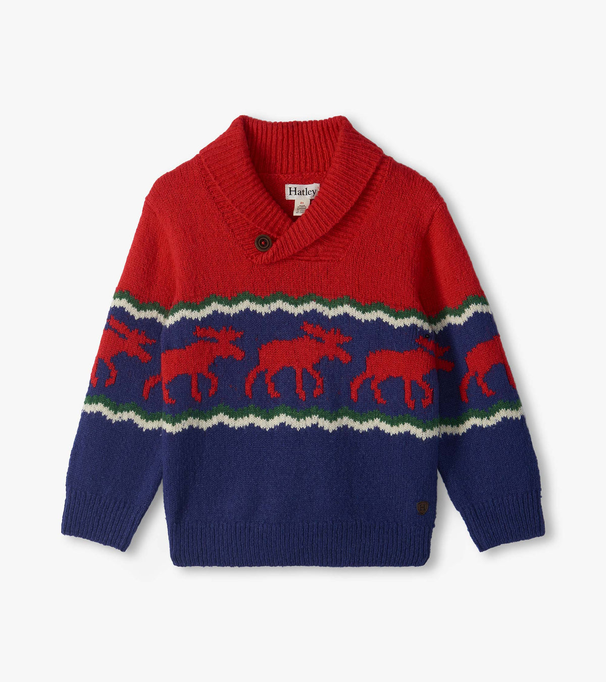 Hatley: Holiday Moose Pullover Sweater