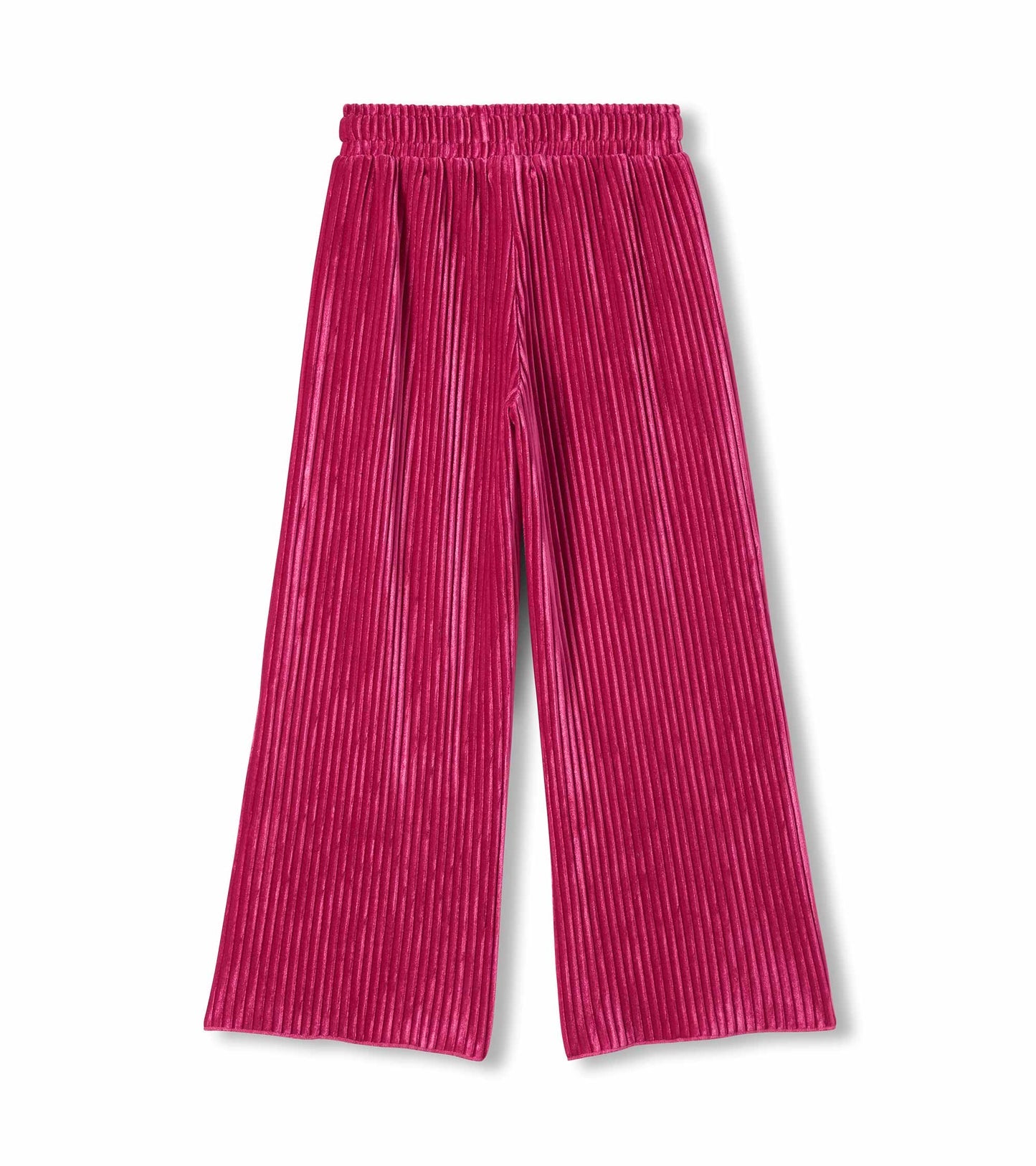 Hatley: Pink Pleated Velour Relaxed Pants