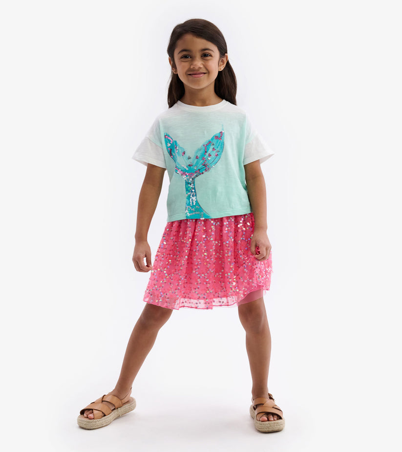 Mermaid Tail Clinched Shoulder Top- Hatley