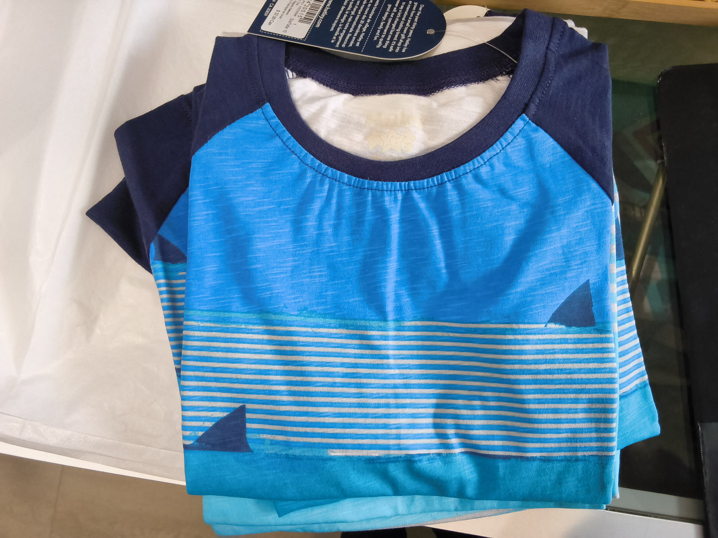 Fin Stripes Raglan Tee- Hatley