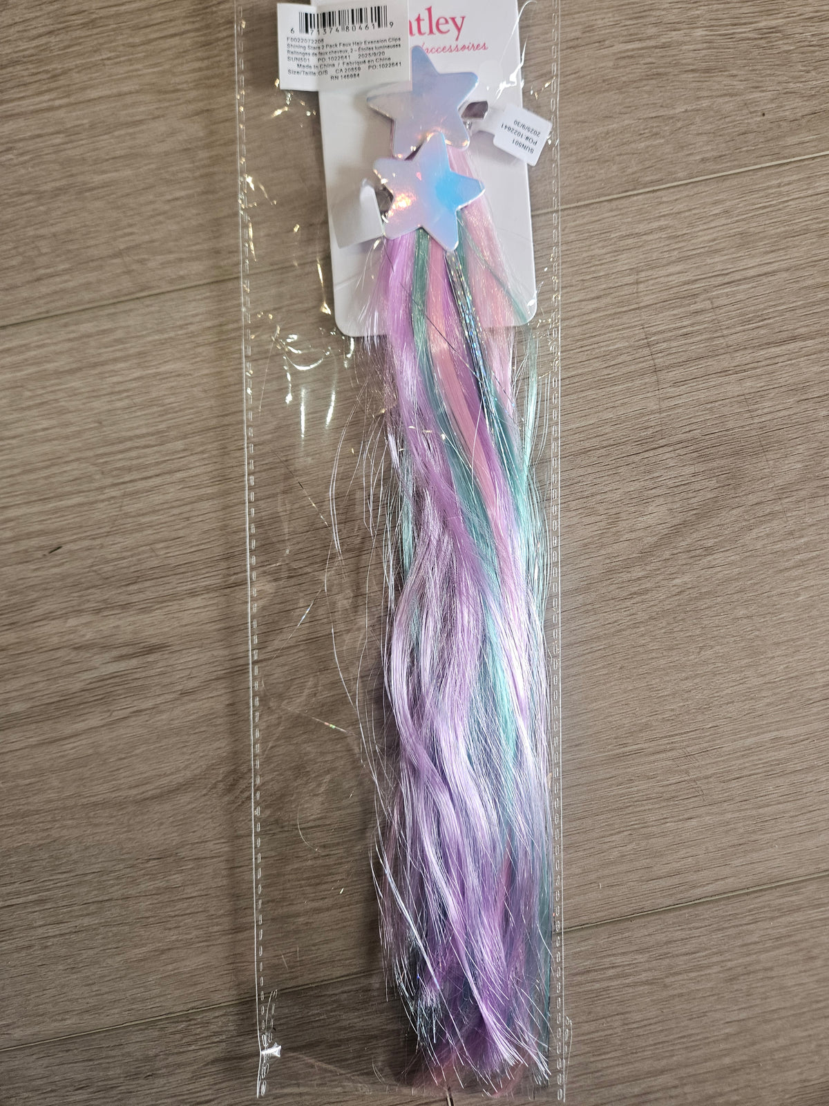 Shining Star 2 Pack Faux Hair Extension Clip|| Hatley