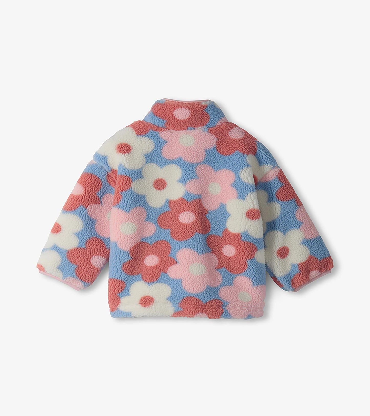 Hatley: Big Flowers Mock Neck Faux Sherpa Jacket