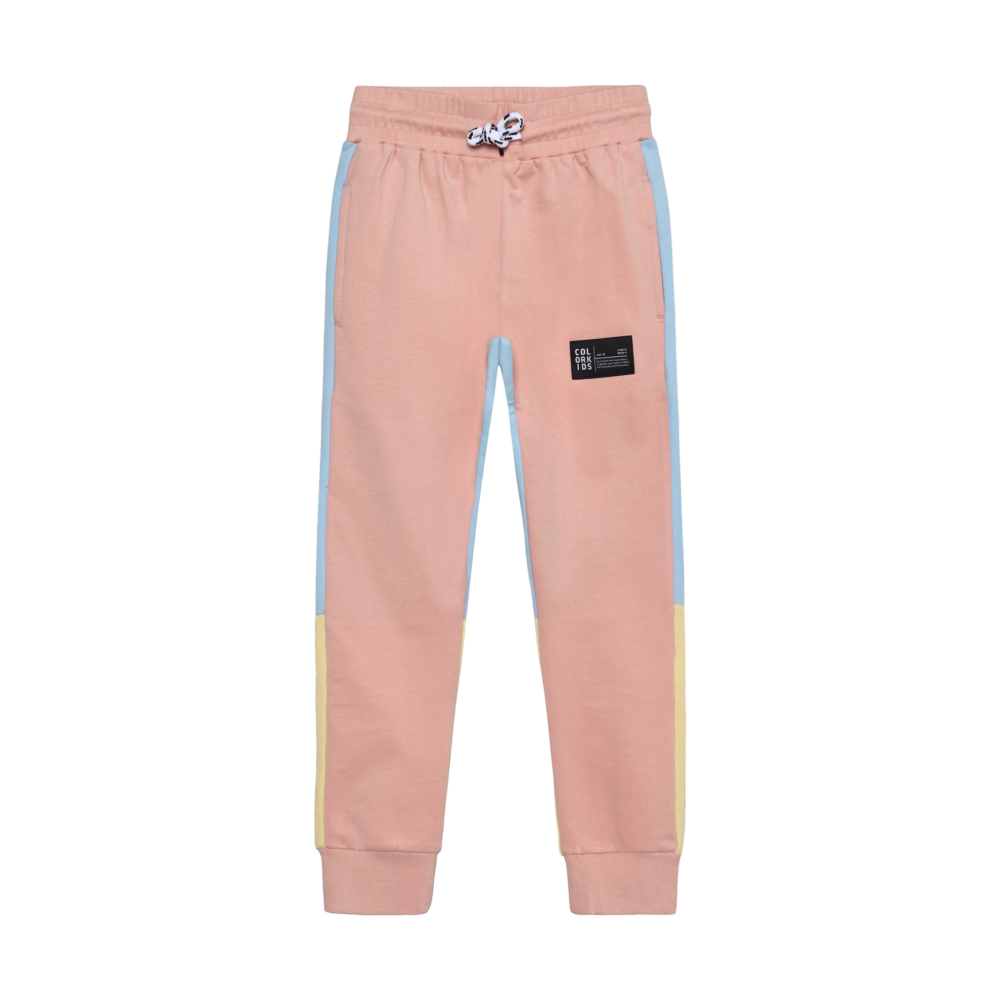 Sweat Pants Pink & Yellow Colourblock- Colour Kids