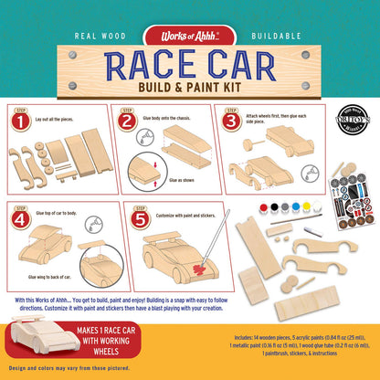 Race Car Build & Paint Kit