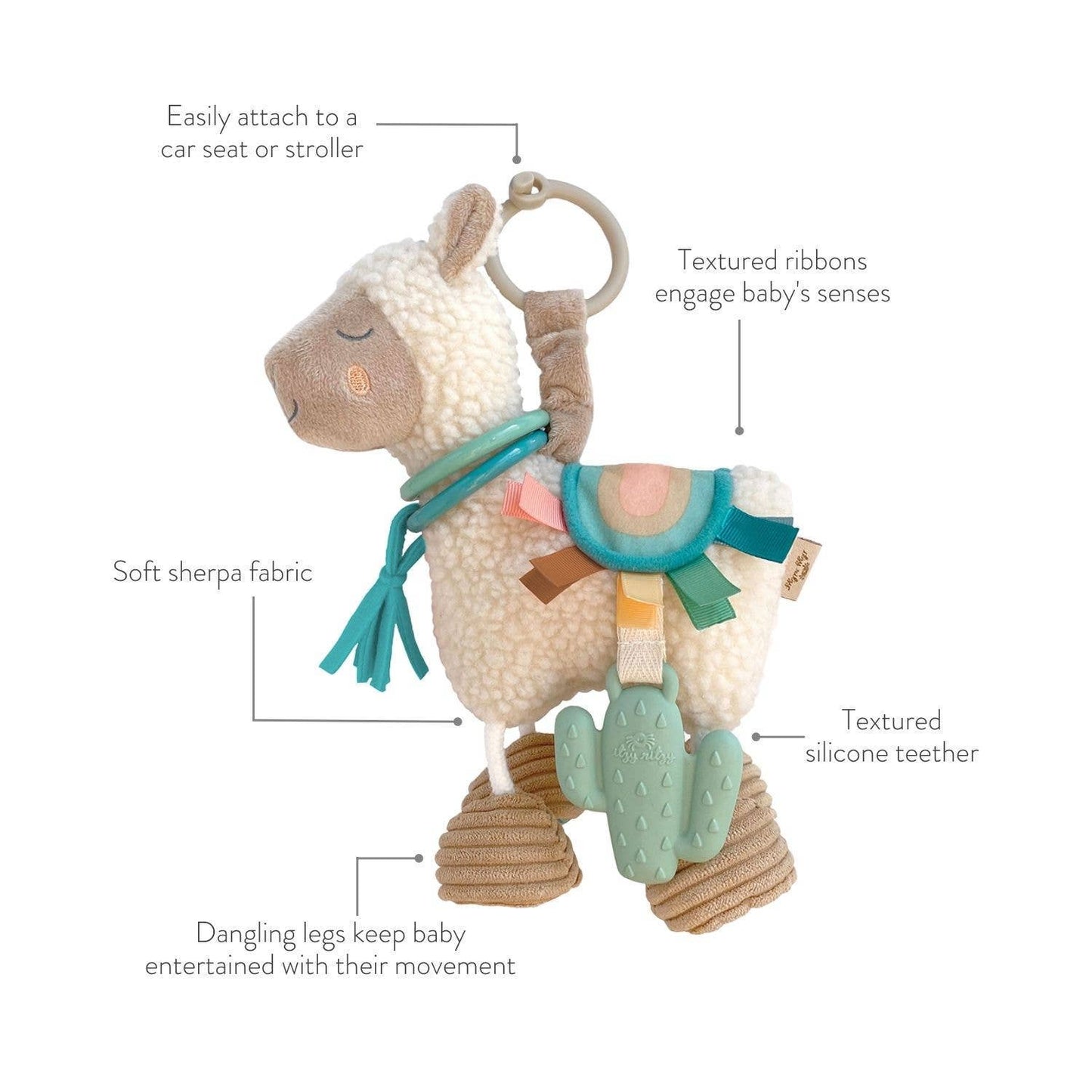 Itzy Friends Link & Love™ Activity Plush With Teether Toy