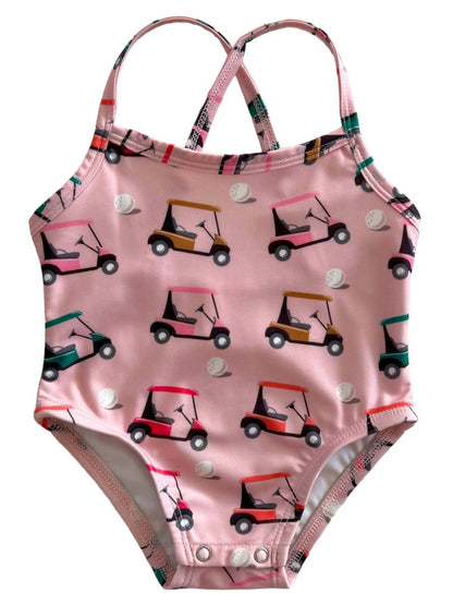 Voiturette de golf rose / Maillot de bain Marina / UPF 50+ (Bébé - Enfant)