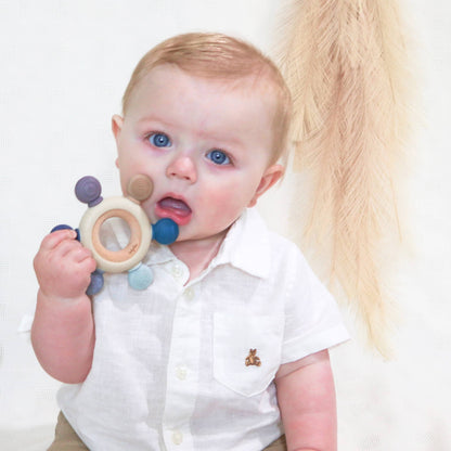 Teether Ring - Blue Tones