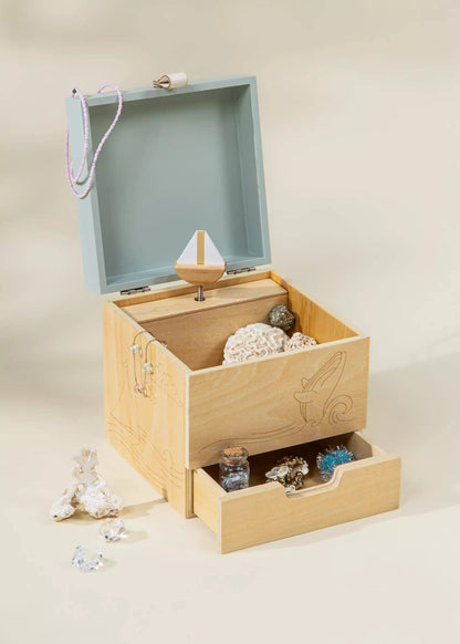 Wooden Musical Souvenir Box - Ocean
