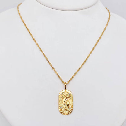 Zodiac Design 18K Gold Plated 12 Constellation Necklace -FGS