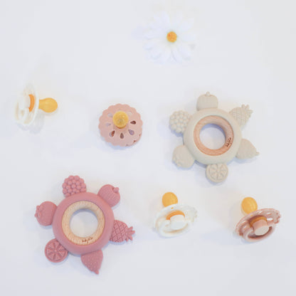 Fruit Teether Ring - Dusty Blue