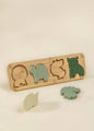 Silicone Puzzle on Wooden Plate - Savannah