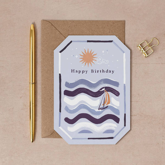 Ocean Sailing Birthday Card | Male Birthday Greeting Cards