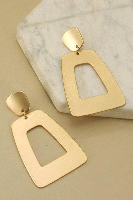 PENDIENTES RECTANGULARES MATE GOTA | 31E21564