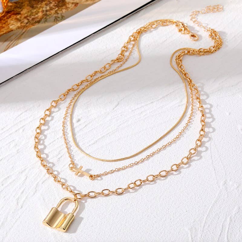 18K STAINLESS STEEL TARNISH FREE LAYERED NECKLACE |