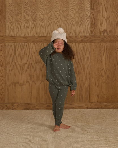 Spongey Knit Set || Evergreen Ditsy