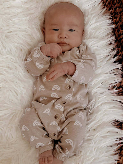 Rainbow / Organic Long Sleeve Bay Jumpsuit (Baby - Kids)