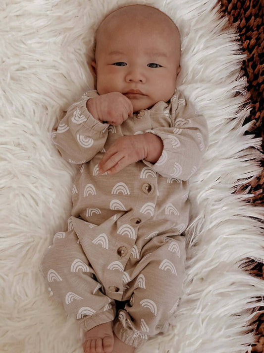 Rainbow / Organic Long Sleeve Bay Jumpsuit (Baby - Kids)