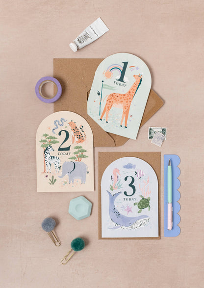 Age 1 Birthday Card | Milestone Age Cards | Baby Cards