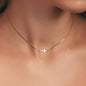 COLLAR CON CRUZ DE ACERO INOXIDABLE DE 18 K SIN DESLUSTRACIÓN | 40NK9420