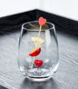 Heart Icon Stemless Wine GLass