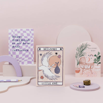 Stork New Baby Card | Gender Neutral Baby Cards | Adoption