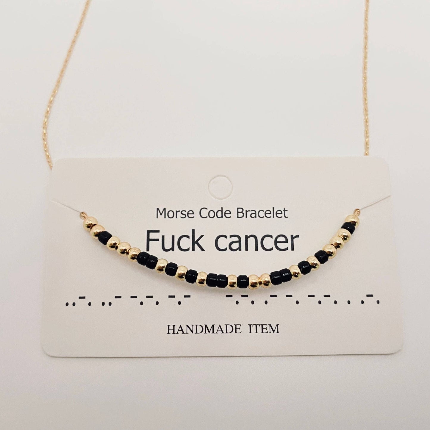Handmade “Fuck off” Morse Code Necklace