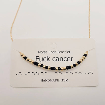 Handmade “Fuck off” Morse Code Necklace